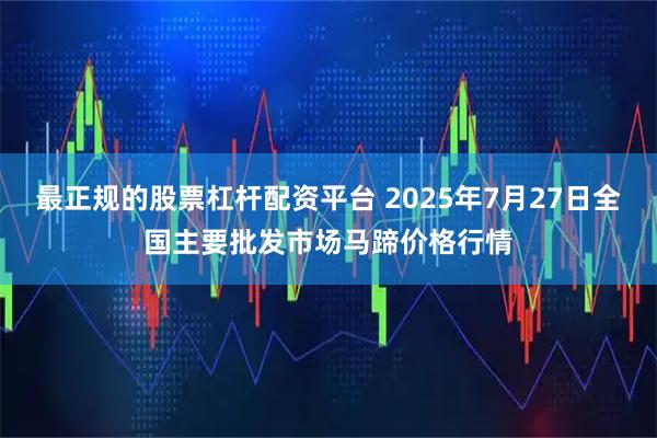 最正规的股票杠杆配资平台 2025年7月27日全国主要批发市场马蹄价格行情